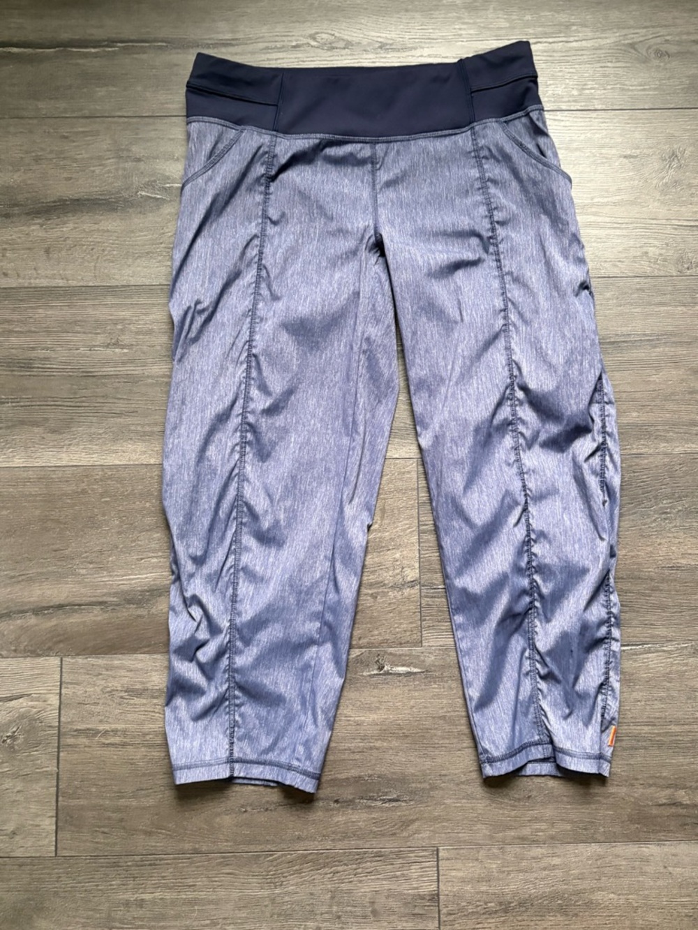 Lucy Womens Get Going Capri Pants Cropped Blue Activewear Size Small